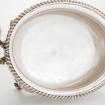 A mid-18th-century sterling silver tureen, mark of Peter Archambo II and Peter Meure, London 1753.