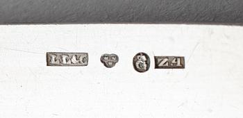 KNIVAR, 12 st, silver, Lars Larson, Göteborg 1850-tal. Vikt ca 516 g.