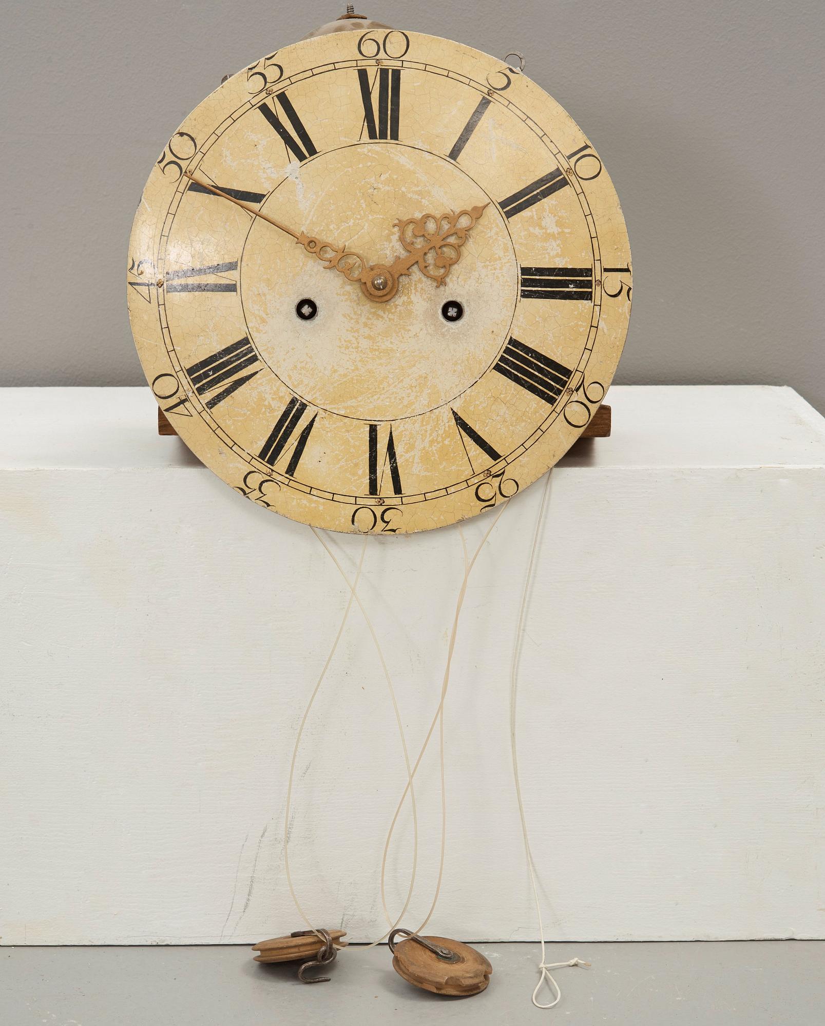A Swedish Transition Rococo/Gustavian 18th century longcase clock.