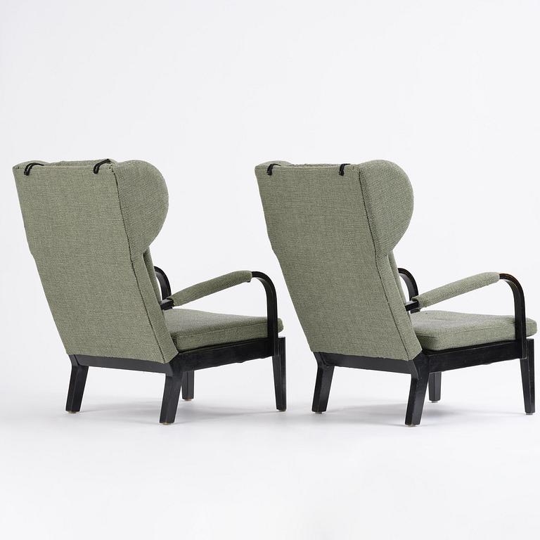 Kooperativa Förbundets Arkitektkontor, a pair of armchairs, executed by Gemla, Diö, 1930s.