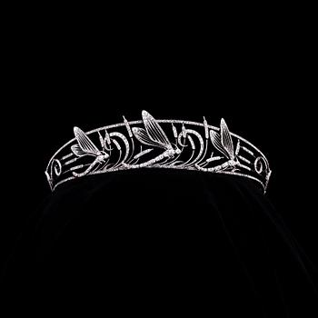 Tiara, Boucheron, 1909, platina med diamanter, signerad Boucheron Paris.