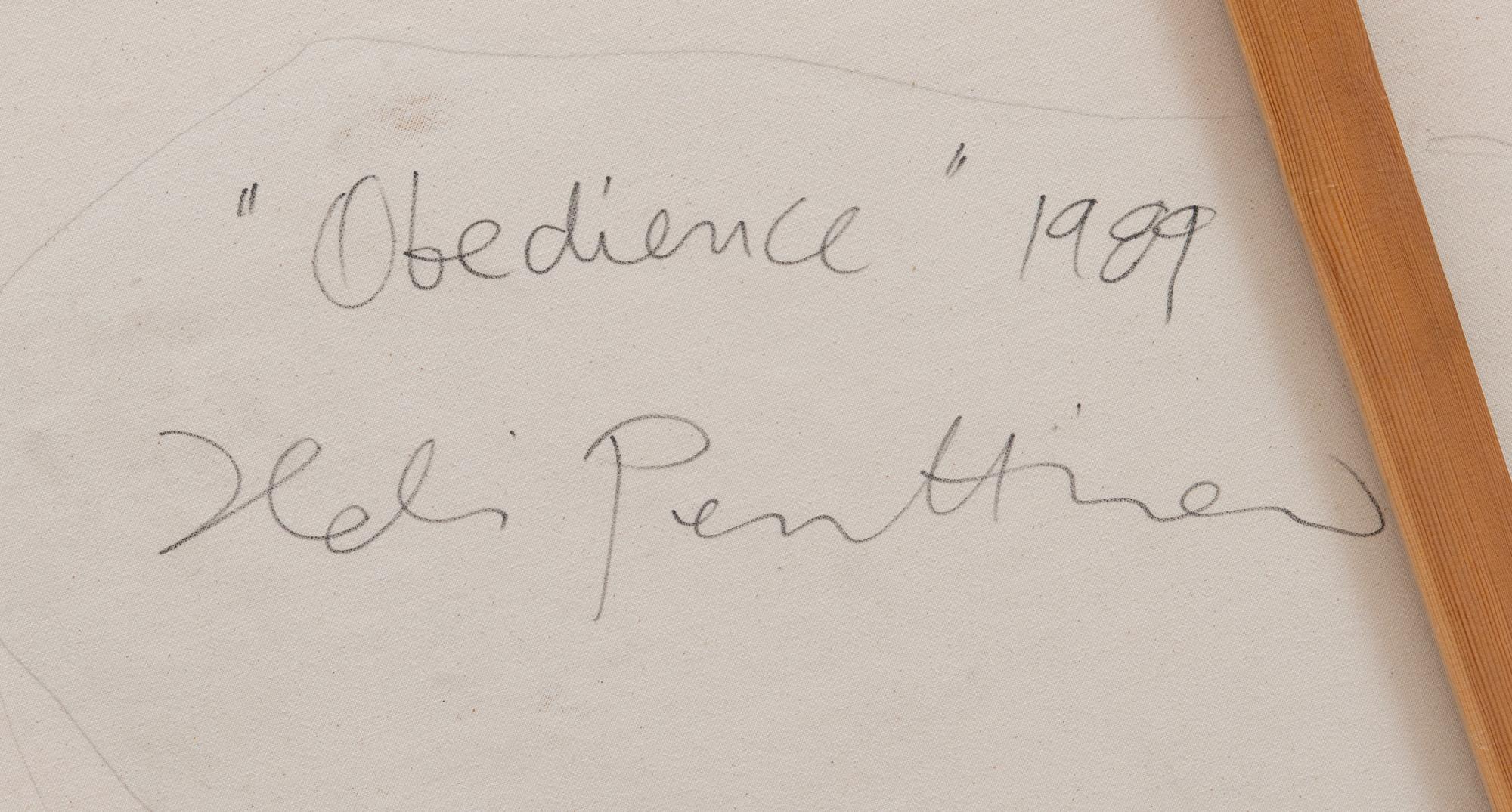 Heli Penttinen, sekatekniikka, signeerattu ja päivätty 1989 a tergo.