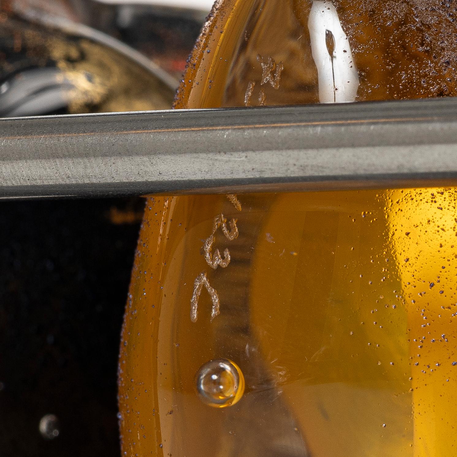 Bertil Vallien, a glass and metal sculpture, "Brains", Kosta Boda, Sweden, limited edition 100, signed.