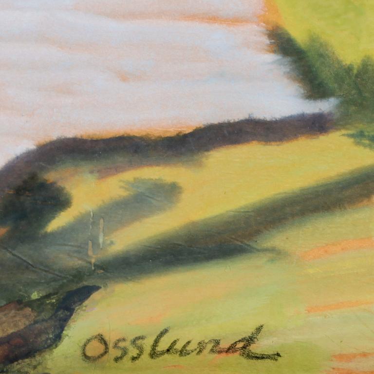 HELMER OSSLUND, Gouache och akvarell, sign.