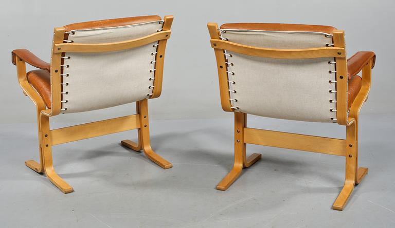 FÅTÖLJER, ett par, Westnofa Furniture, Norge, 1900-talets andra hälft.