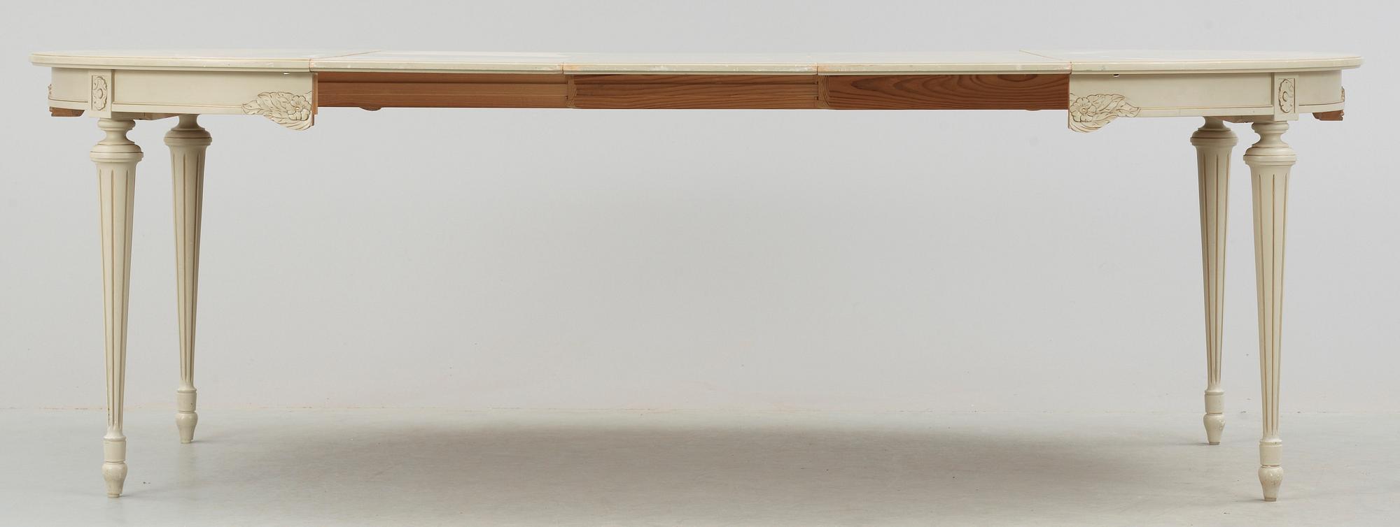 MATSALSGRUPP, 13 delar, gustaviansk stil, Alsterbro möbeltillverkning, 1900-tal.