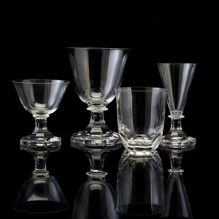 A 34 pcs glass service, second half of the 20th century.