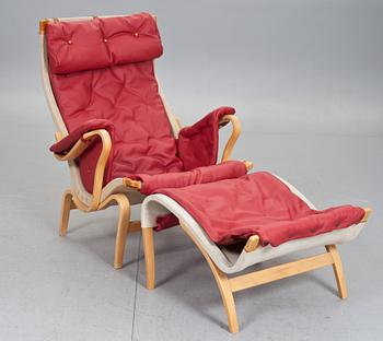 FÅTÖLJ med FOTPALL, "Pernilla", Bruno Mathsson, Dux.