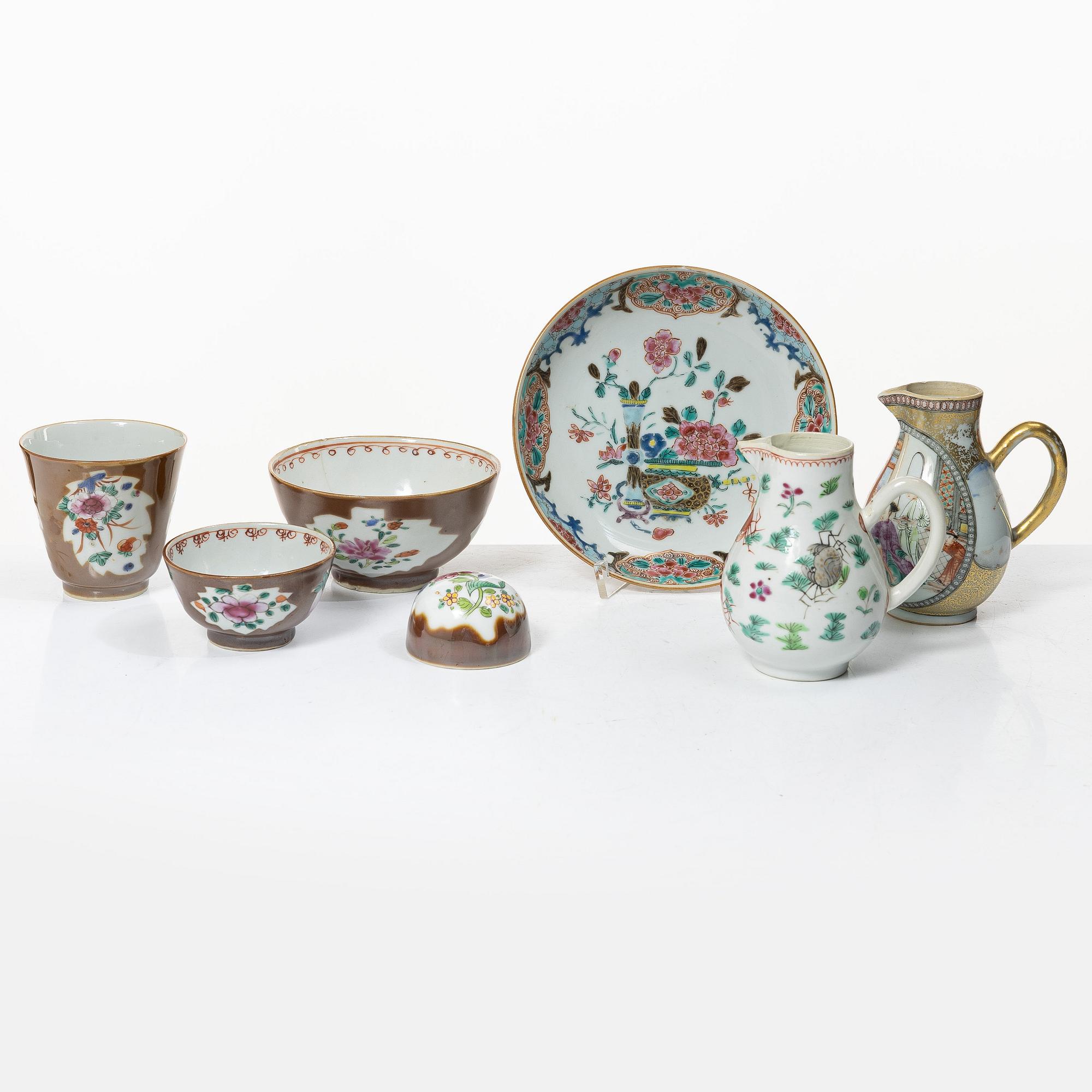 A group lot of Chinese Export porcelain, Qing dynasty, 18th century.  (6 pieces).