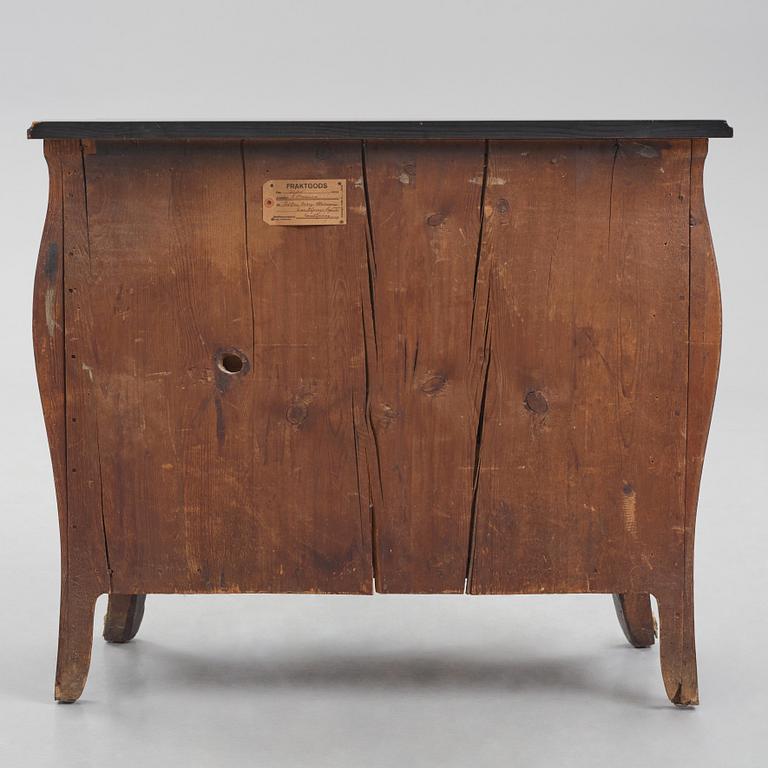 A rococo parquetry and gilt brass-mounted commode possibly by C. Åhman (master in Stockholm 1748-1783).