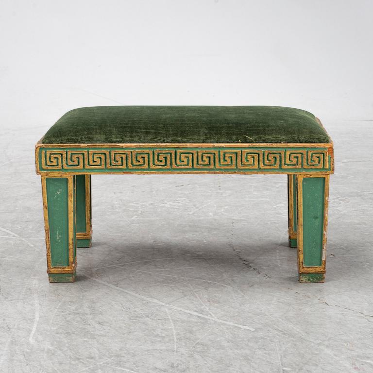 A Swedih Grace foot stool, 1920's.