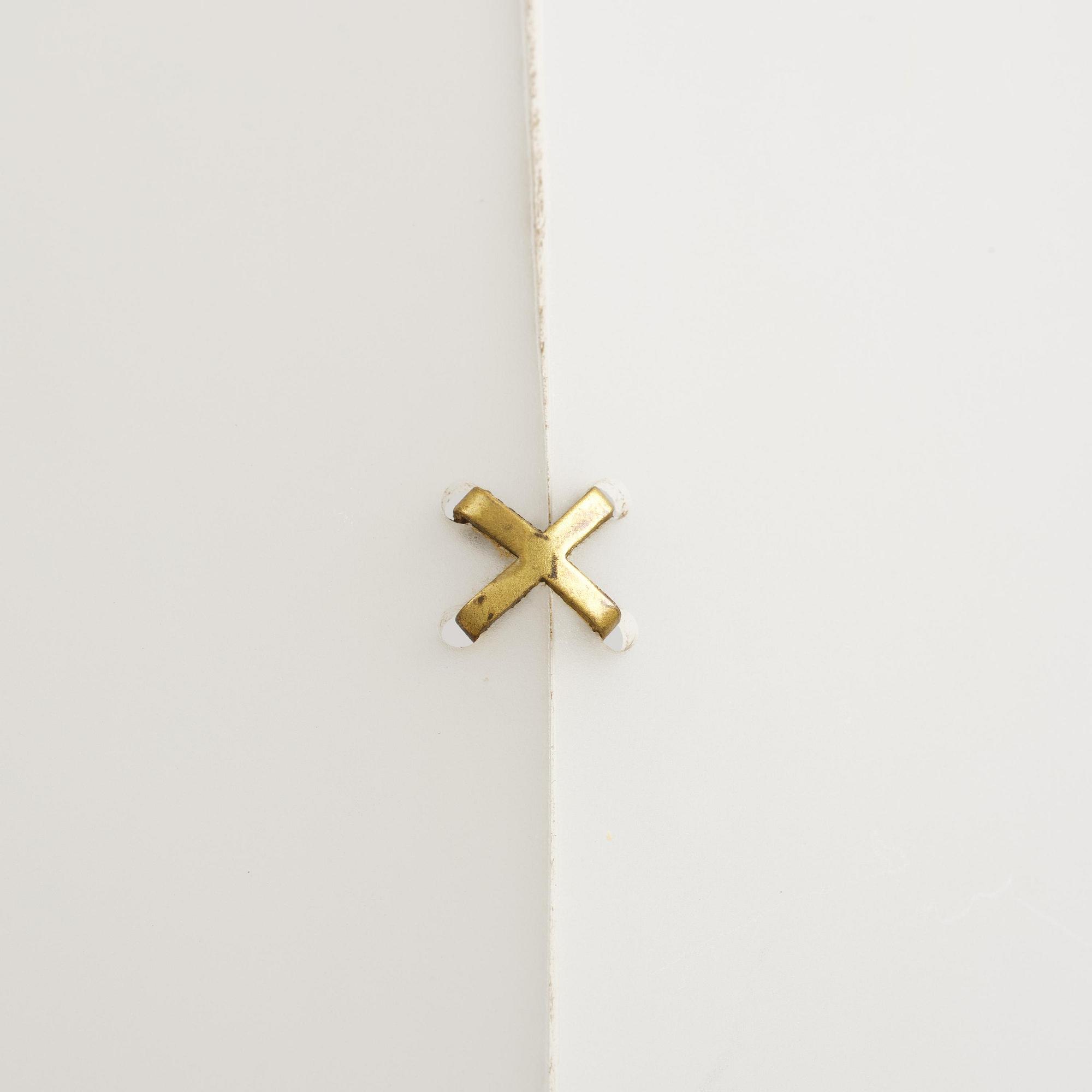 Hans Bergström, taklampa, modell "57", Swedish Modern, ateljé Lyktan, Åhus, 1950-tal.