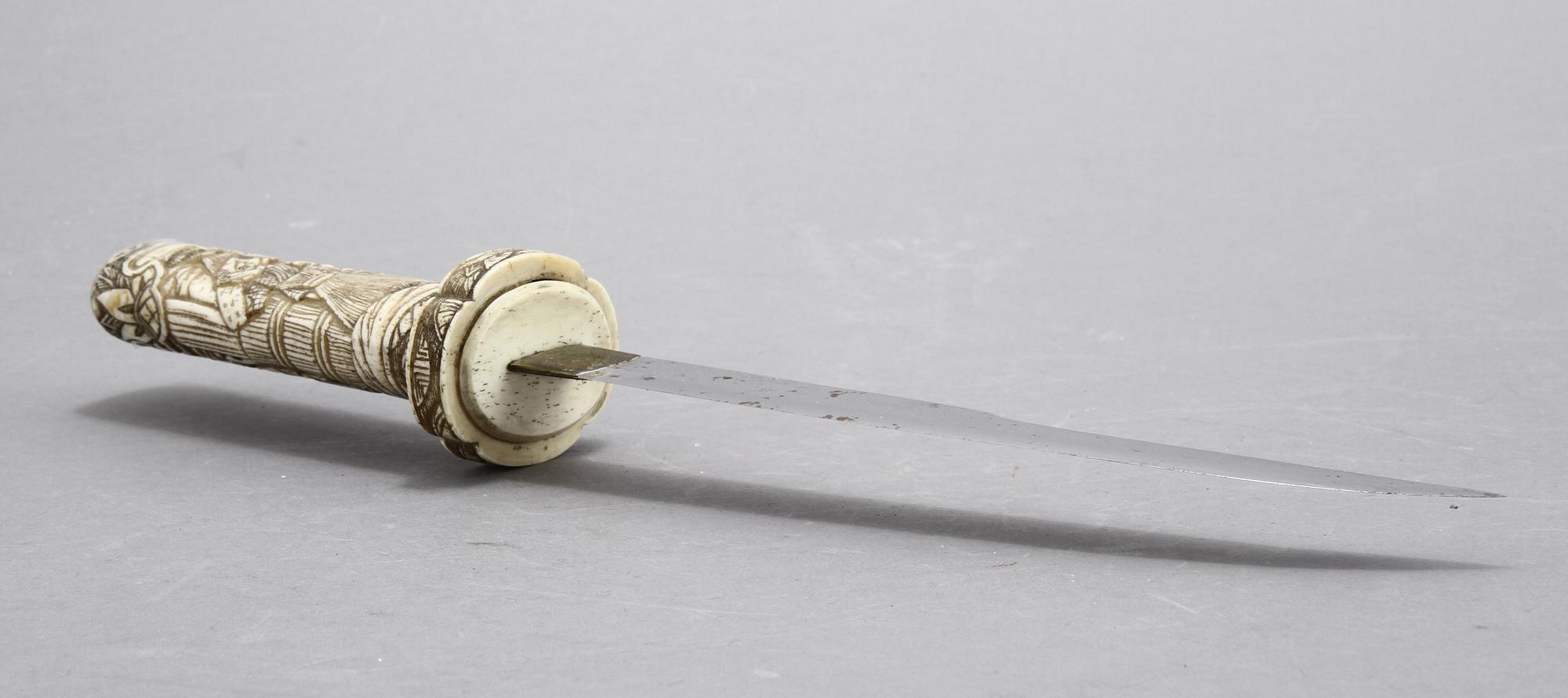 KNIV, ben, orientalisk, 1800/1900-tal.