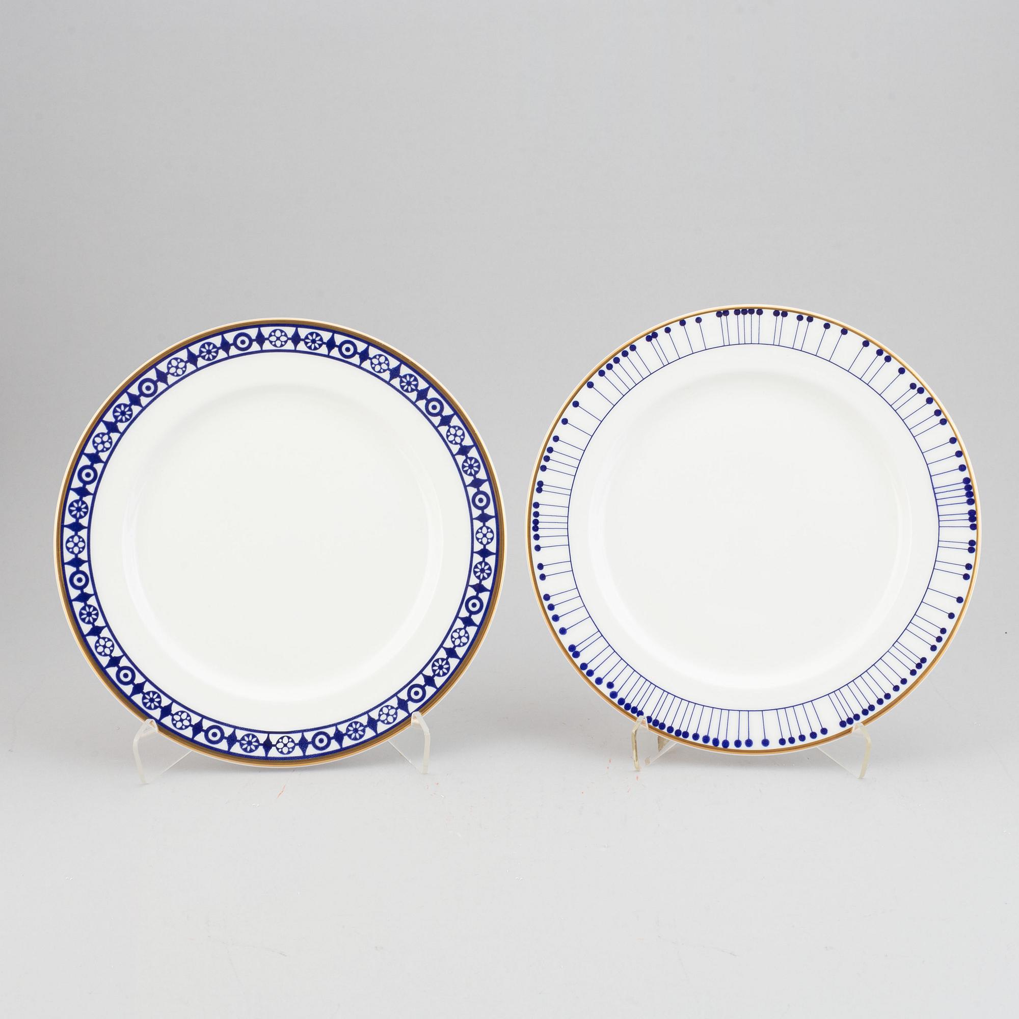 A 24 pcs bone china service from Flux Stoke on Trent, different motives and designers, designed in 2012. England.