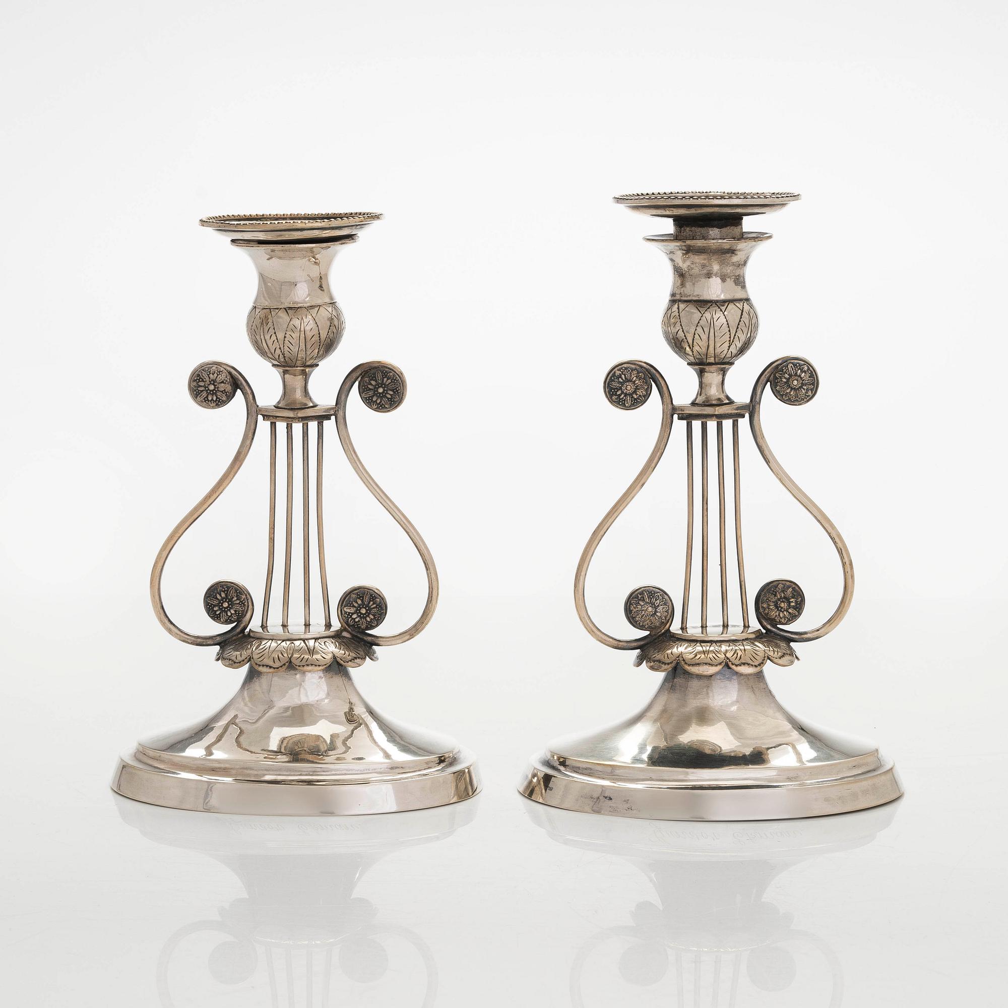 Jacob Herman Lundström, kynttilänjalkapari, Kuopio 1824.