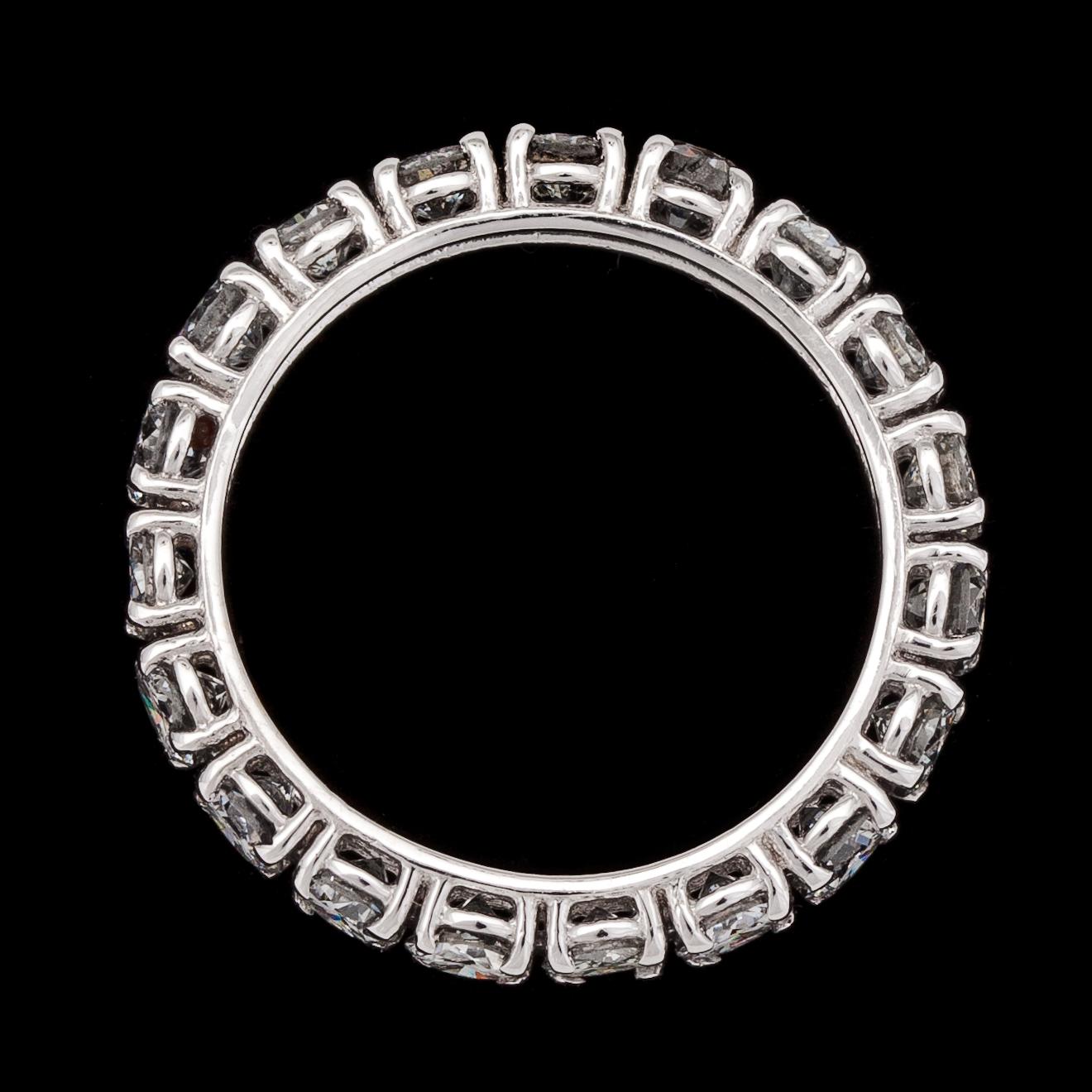 RING, brilliant cut diamonds, tot. 3.45 cts.
