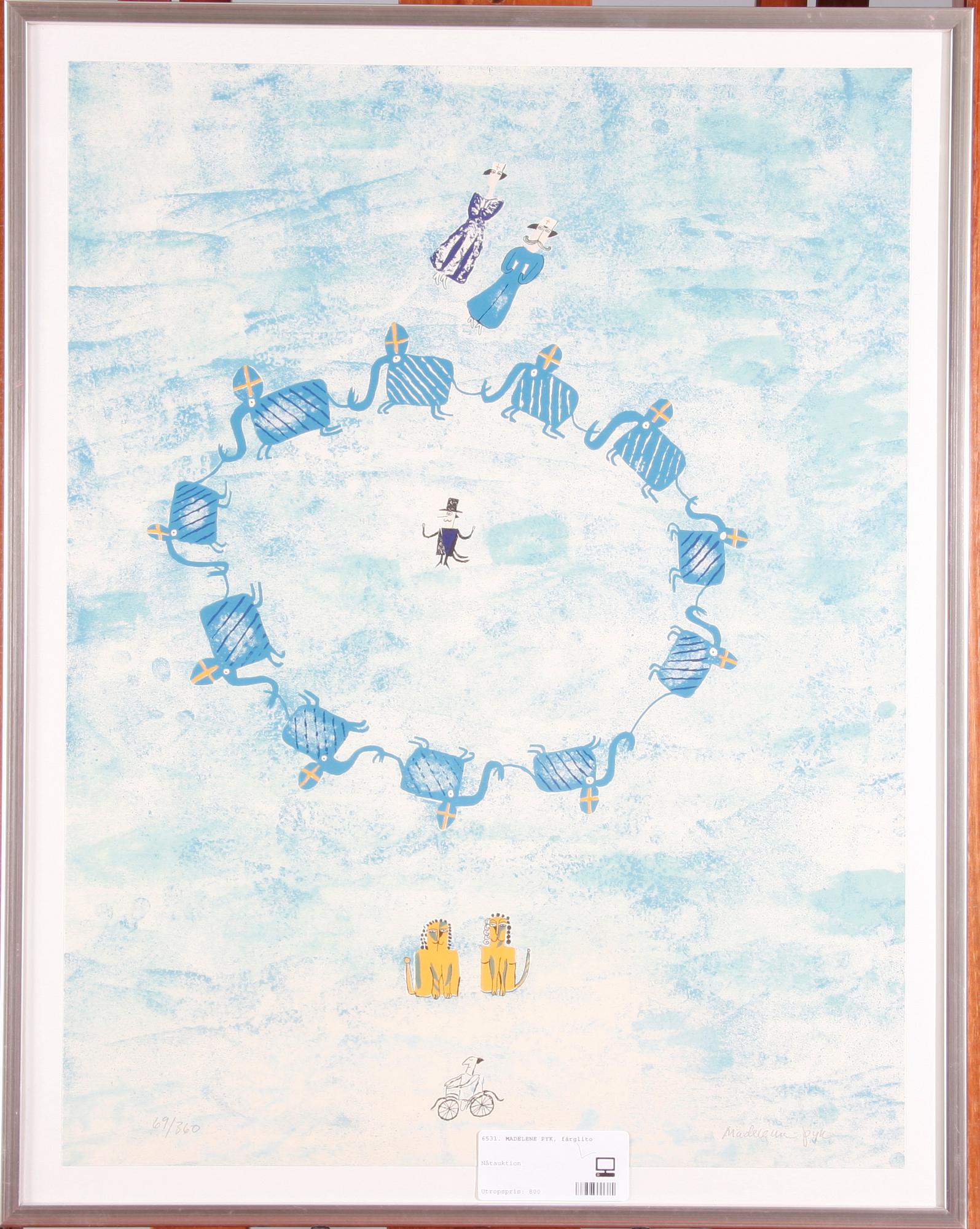 PYK, MADELEINE, färglitografi. Sign o numr 69/360.