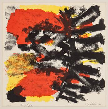 OLLE BONNIÉR, 3 litografier, triptyk. Signerade, numrerade XI/XL. Daterade 1964.