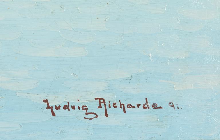 Ludvig Richarde, "Fregatten Wanadis till ankars under franska medelhafskusten".