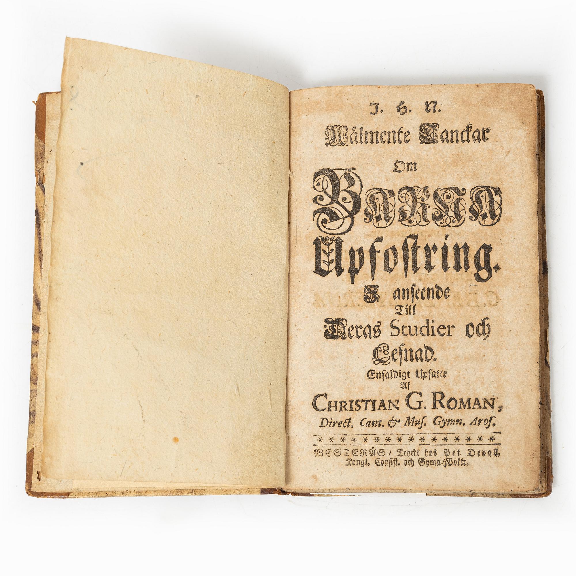 Om barns uppfostran, 1743-6.