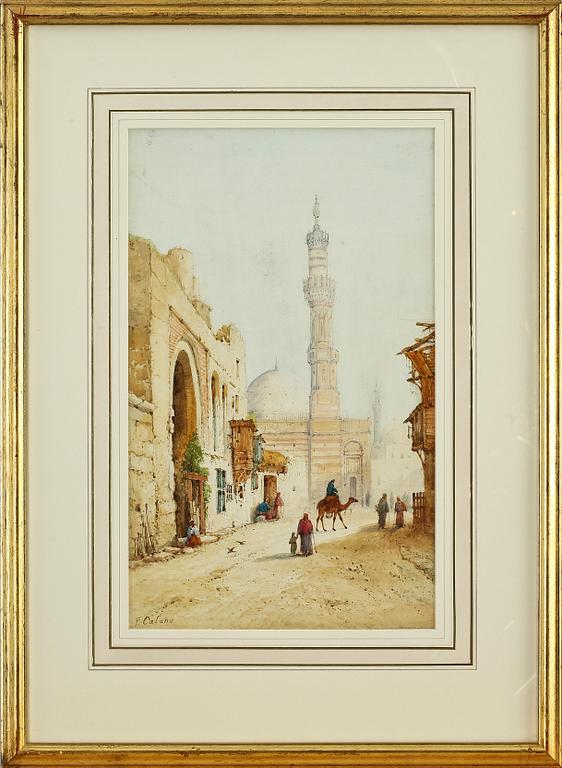 FRANK CATANO, akvarell, sign.