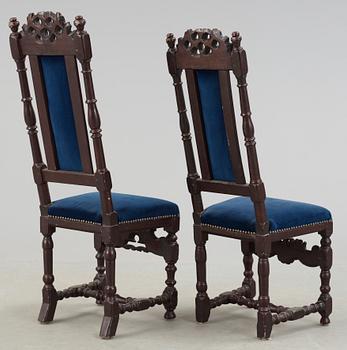STOLAR, 2 st, barock, 1700-talets första hälft.