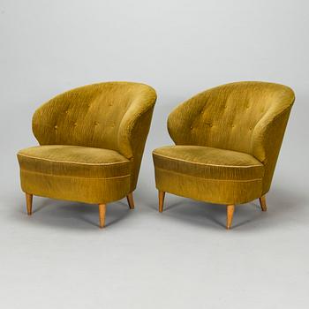 Fåtöljer, 3 st, 1900-talets mitt.