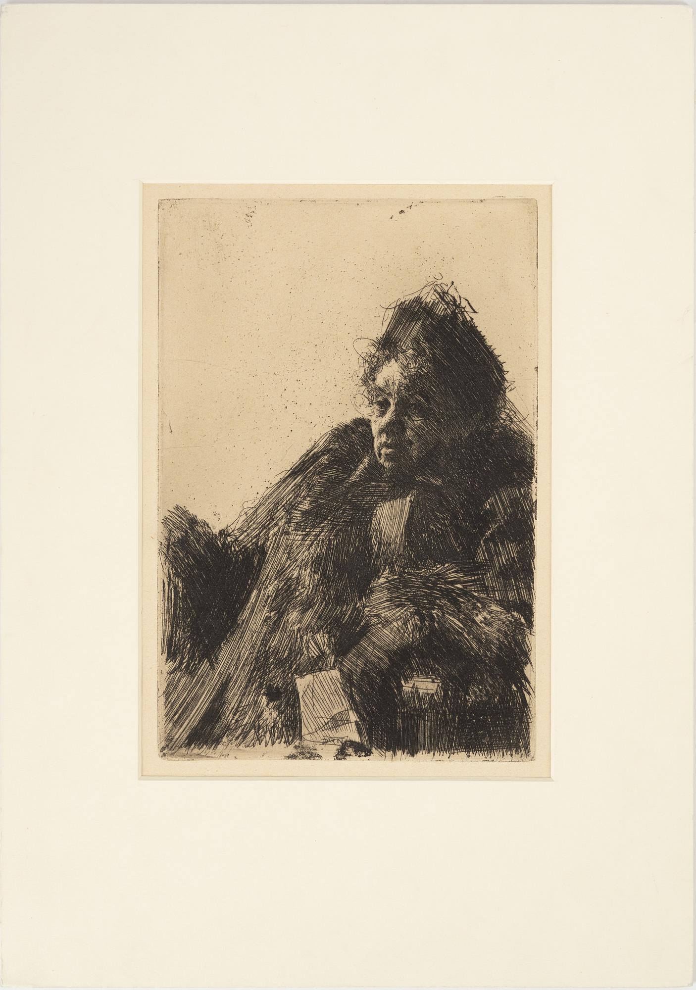 Anders Zorn,  etsning, 1891, från den osignerade upplagan ur tidskriften "PAN", 1895.