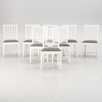 Chairs, 8 pcs, Leksand model, late 20th century.