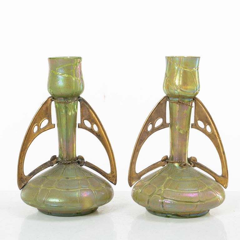 A pair of Art Nouveau vases, circa 1900.