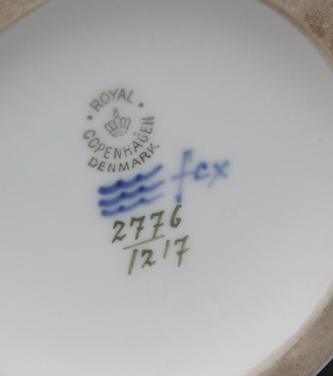 LAMPFOT, porslin, Kongl dansk.