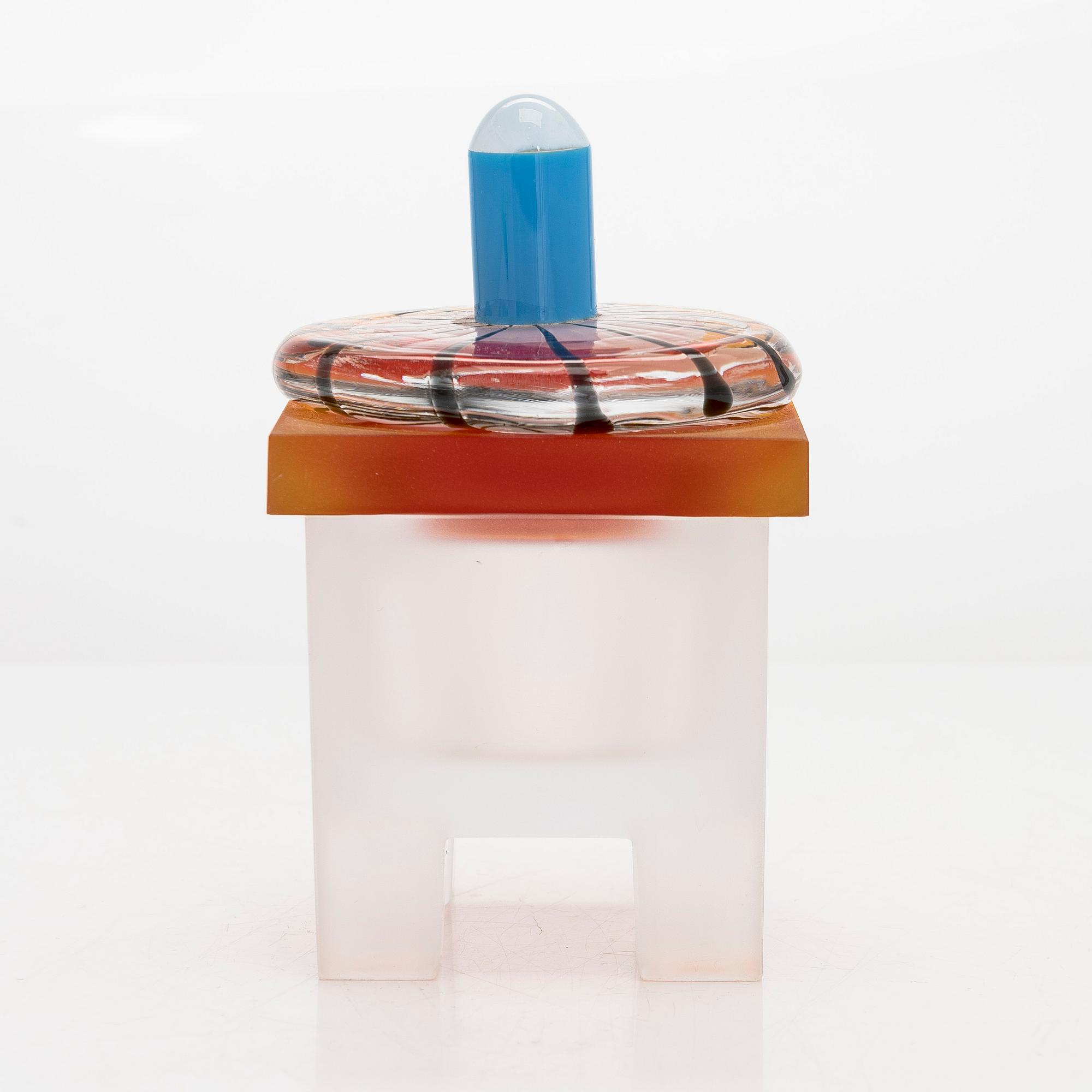 Markku Salo, glasskulptur, "Drottningens juveler", signerad Markku Salo, Nuutajärvi.2008.