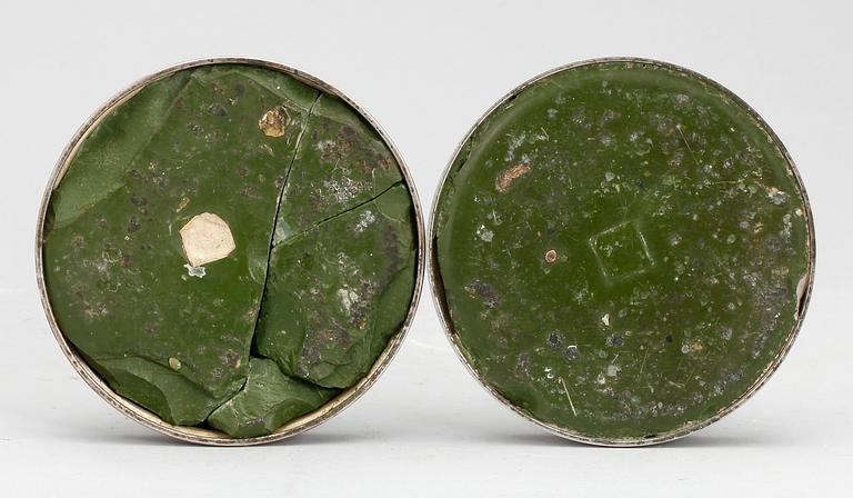 LJUSSTAKAR, ett par, silver, MGAB, Uppsala, 1958.