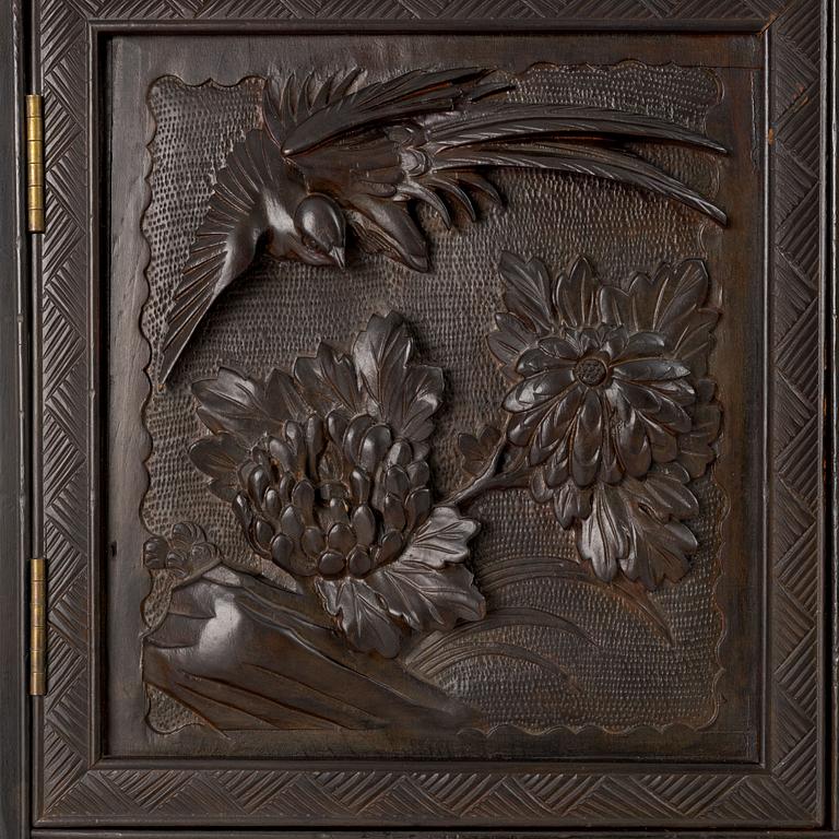 A Japanese wooden cabinet, first part of the 20th century.