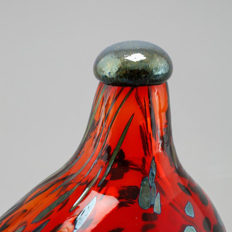 FÅGLAR, 2 st, glas, Oiva Toikka, Nuutajärvi, Iittala, 1900-talets andra hälft,
