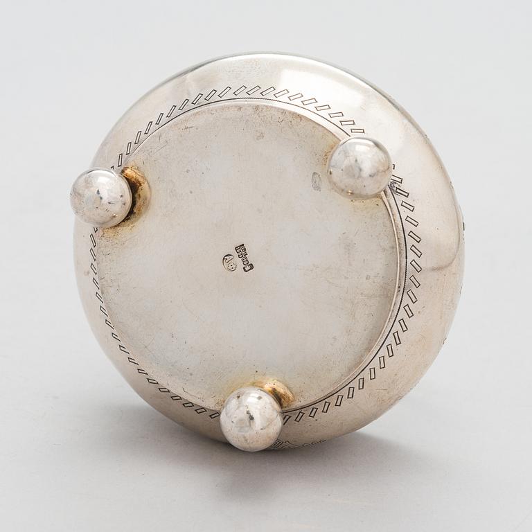 A Russian Pan-Slavic silver sugar bowl, maker's mark of Alexander Fuld, Moscow 1884.