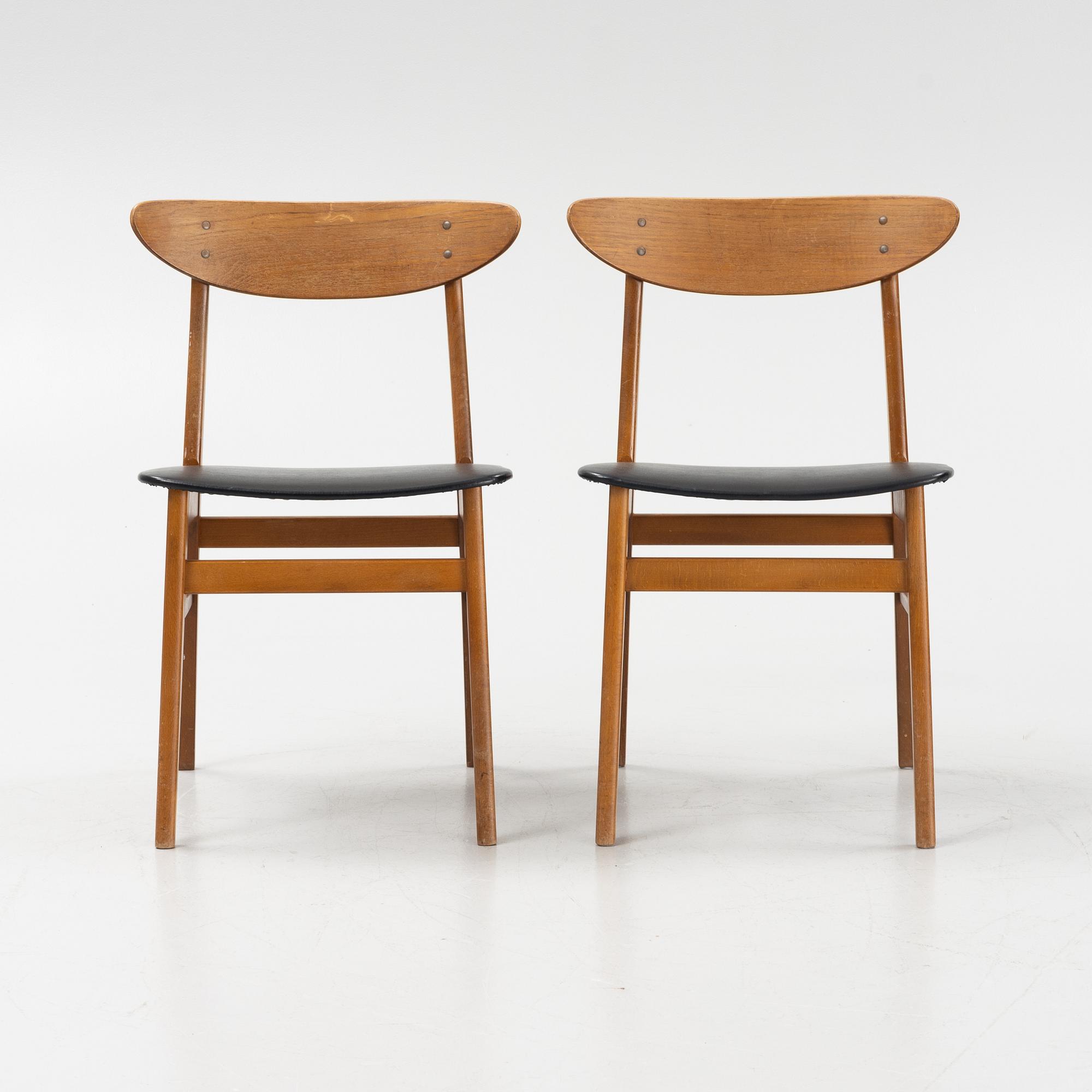 Stolar, 6 st, Farstrup, Danmark, 1960-tal.
