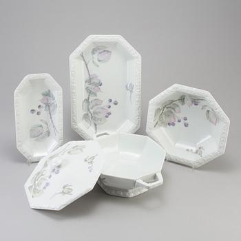 MATSERVIS, 58 delar, porslin, "Maria Björnbär", Rosenthal.