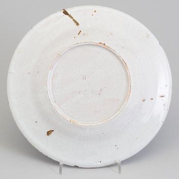 Three Rörstrand faiance dishes, 18th century.