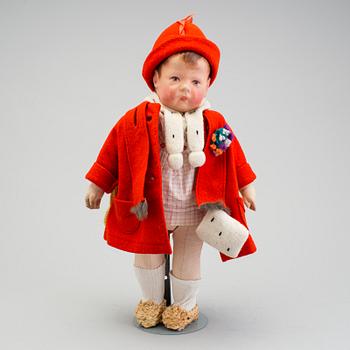 A Käthe Kruse girl doll, Germany, ca 1930.