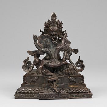 SKULPTUR, brons, Sinotibet, 18/1900-tal.