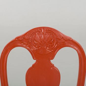 A chair in rococostyle, from the later part of the 20th century.