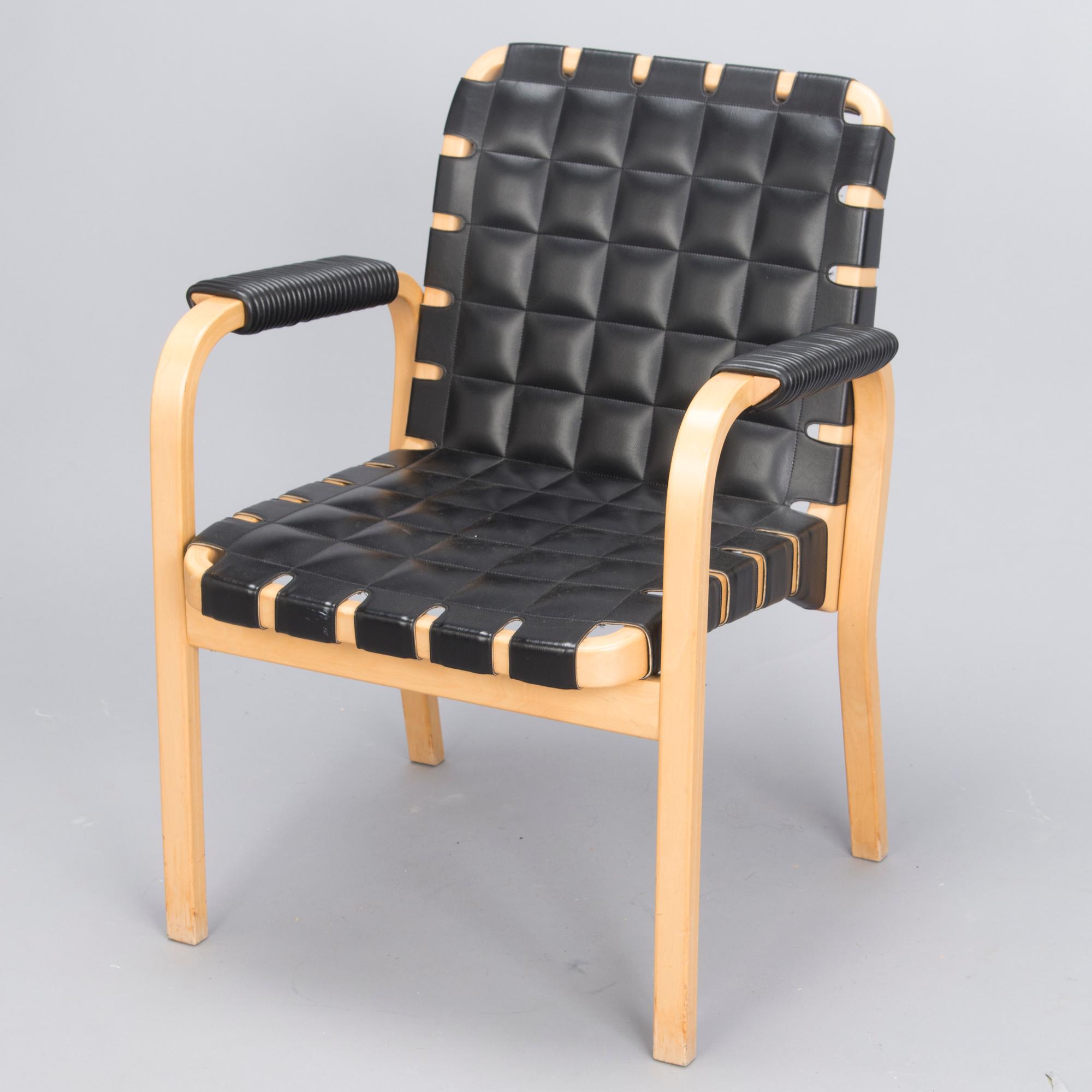 ALVAR AALTO, a late 20th century '45' armchair for Artek.