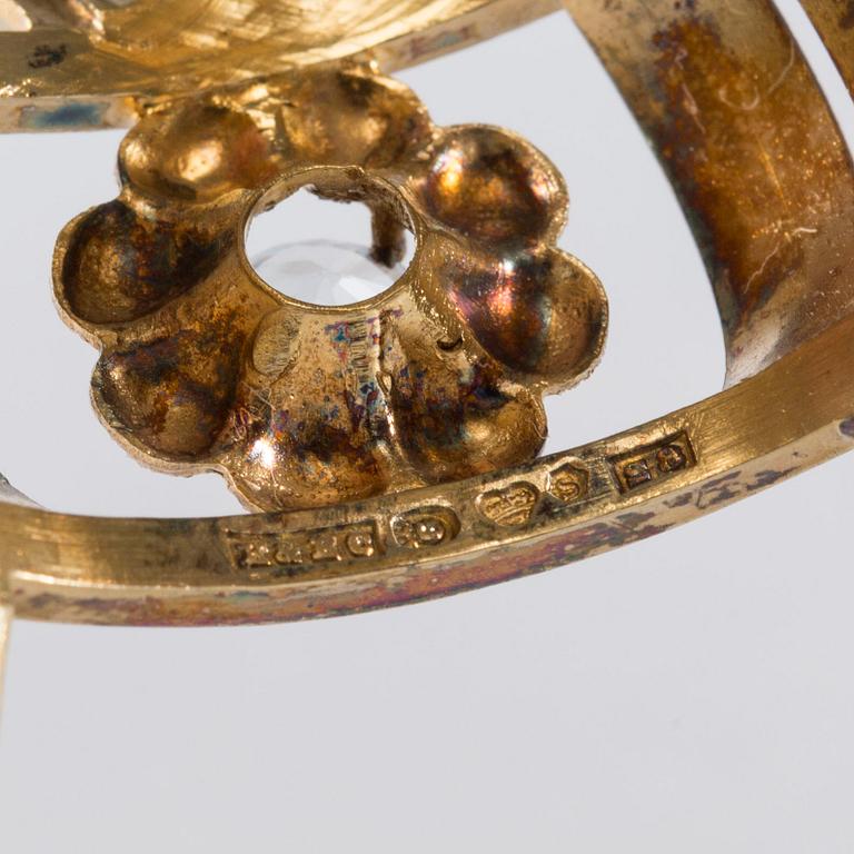 BRUDKRONA, förgyllt silver. Ceson Guldgruva, Göteborg, 1944. Vikt ca 70 g.