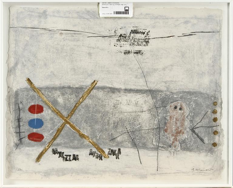 JAMES COIGNARD, karborundumetsning, provtryck, sign.