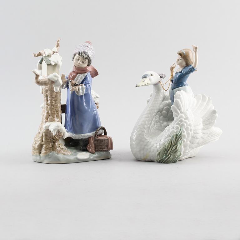 FIGURER, 2 st, porslin, Lladro, Spanien.