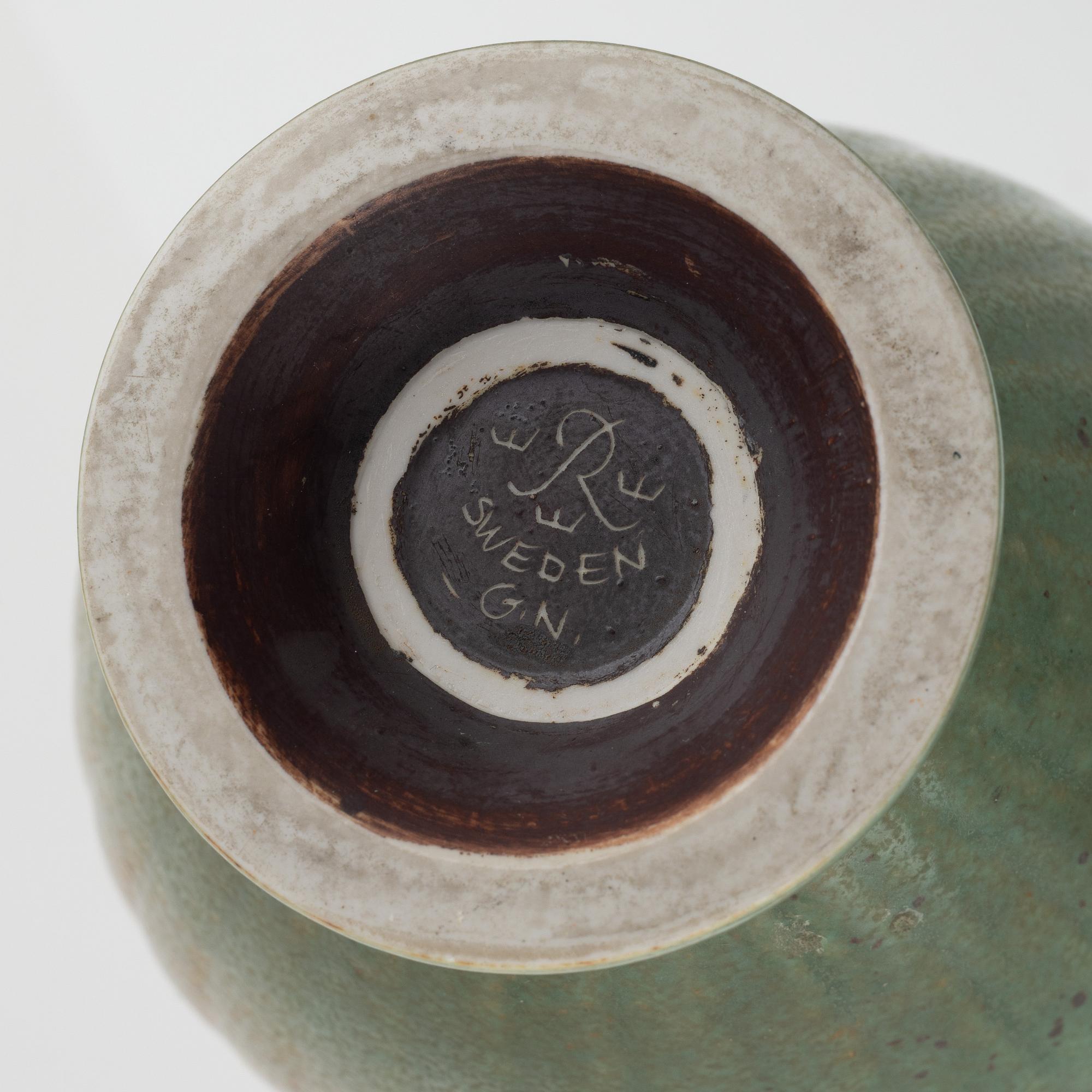 Gunnar Nylund, two stoneware vases, Rörstrand.