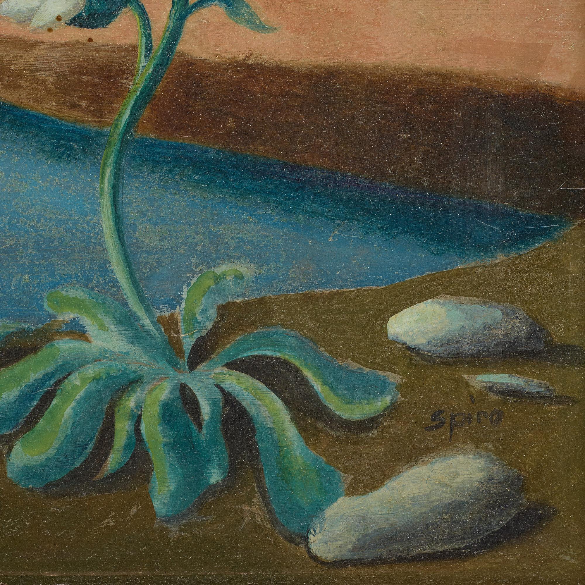 GEORGES SPIRO, olja på pannå, signerad Spiro.