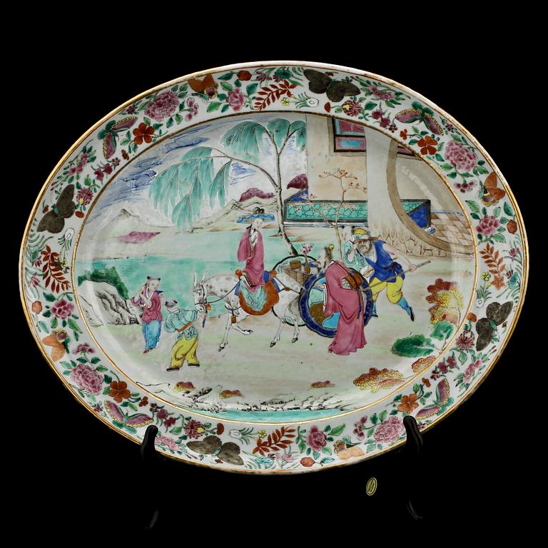 STEKFAT, ett par, porslin, Kina, 1800/1900-tal.