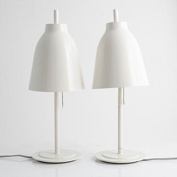 Cecilie Manz, a pair of "Caravaggio" table lamps, Fritz Hansen, Denmark.